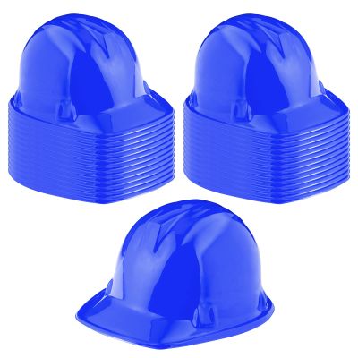 Gejoy 36 Pieces Construction Hats Bulk Plastic Worker Hat Funny Construction Party for Kids Dress up Birthday Party Supplies(Blue)