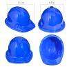 Gejoy 36 Pieces Construction Hats Bulk Plastic Worker Hat Funny Construction Party for Kids Dress up Birthday Party Supplies(Blue) view 2