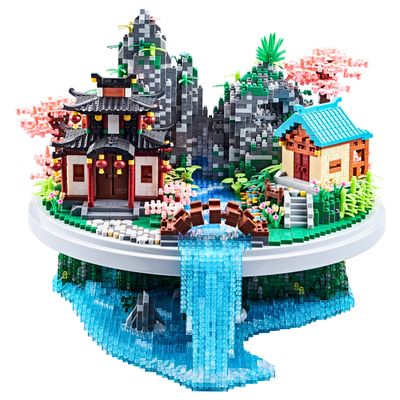 7626 PCS Micro Building Blocks Set Chinese Peachtree Model for Adults Decorative Creative Present for Adult Age of 14+ Cherry Blossom Tree Building Set