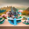 7626 PCS Micro Building Blocks Set Chinese Peachtree Model for Adults Decorative Creative Present for Adult Age of 14+ Cherry Blossom Tree Building Set view 2