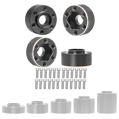 4pcs Brass Wheel Weights 9mm Wheel Hex Hub Widen Adapter for 1/10 RC Crawler 1.9in/2.2in Wheels Rim Axial SCX10 TRX4 Counterweight