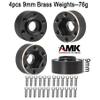 4pcs Brass Wheel Weights 9mm Wheel Hex Hub Widen Adapter for 1/10 RC Crawler 1.9in/2.2in Wheels Rim Axial SCX10 TRX4 Counterweight view 3