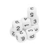 Number Dice, 20PCS Plastic 6 Sided Game Dice 16mm Round Corner Polyhedral Dice Set for Numeral Teaching Board Games (White) view 4