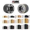 4pcs Brass Wheel Weights 12mm Wheel Hex Hub Widen Adapter for 1/10 RC Crawler 1.9in/2.2in Wheels Rim Axial SCX10 TRX4 Counterweight view 4