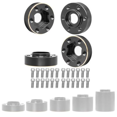 4pcs Brass Wheel Weights 6mm Wheel Hex Hub Widen Adapter for 1/10 RC Crawler 1.9in/2.2in Wheels Rim Axial SCX10 TRX4 Counterweight