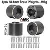 4pcs Brass Wheel Weights 18mm Wheel Hex Hub Widen Adapter for 1/10 RC Crawler 1.9in/2.2in Wheels Rim Axial SCX10 TRX4 Counterweight view 3