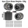 4pcs Brass Wheel Weights 22mm Wheel Hex Hub Widen Adapter for 1/10 RC Crawler 1.9in/2.2in Wheels Rim Axial SCX10 TRX4 Counterweight view 2
