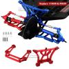 Rcarmumb Upgrades Part for 1/10 Rustler VXL 2wd,Alloy Caster Block,Steering Blocks,Stub Axle Carriers,Suspension Arm,Steering Bellcranks,Shock Tower,Bulkhead,Red view 4