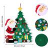 FzloT DIY Felt Christmas Tree, Kids Wall Xmas Set with 21pcs Ornaments 3D Fake Xmas Tree with LED Lights for Kids Toddlers Home Door Window Wall view 2