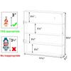 Acrylic Display Case Clear Showcase Cabinet with Door Wall Mounted Collection Shelf Dustproof Box Organizer for Mini Toys , Collections, Stone, Amiibo.Suit for Figures Within 3 inch Height view 2