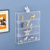 Acrylic Display Case Clear Showcase Cabinet with Door Wall Mounted Collection Shelf Dustproof Box Organizer for Mini Toys , Collections, Stone, Amiibo.Suit for Figures Within 3 inch Height view 3