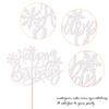 1 Pack Snowflake Happy Birthday Cake Topper Glitter Winter Wonderland Cake Pick Winter Frozen Theme Cake Decorations Birthday Theme Party Christmas Baby Shower Wedding Decoration Supplies White view 3