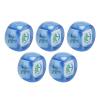 Mahjong Dice, 5Pcs Mahjong Wind Direction Dices South West North Sphere Game Dice for Entertainment (Transparent Blue) view 3
