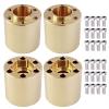 AMOGOT 4Pcs Brass Weights RC 12mm Hex Wheel Hub Adapters for 1.9/2.2inch Beadlock Wheel Rim Widen Adapter Axial Scx10 90046 Trx4 Wraith Gen7 Gen8 D90 CC01 1/10 RC Crawler (22mm W) view 1