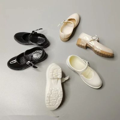 1/6 Scale Female Student Leather Shoes Flat Shoes Accessory for 12inch PH TBL JO Action Figure Body (Apricot, 1/6 Scale)