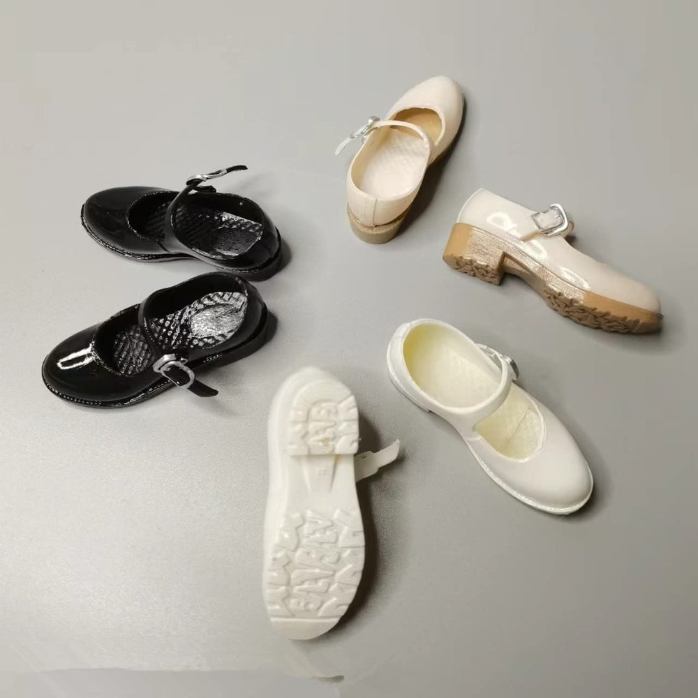 1/6 Scale Female Student Leather Shoes Flat Shoes Accessory for 12inch PH TBL JO Action Figure Body (Apricot, 1/6 Scale)