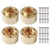AMOGOT 4Pcs Brass Weights RC 12mm Hex Wheel Hub Adapters for 1.9/2.2inch Beadlock Wheel Rim Widen Adapter Axial Scx10 90046 Trx4 Wraith Gen7 Gen8 D90 CC01 1/10 RC Crawler (12mm W) view 1