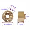 AMOGOT 4Pcs Brass Weights RC 12mm Hex Wheel Hub Adapters for 1.9/2.2inch Beadlock Wheel Rim Widen Adapter Axial Scx10 90046 Trx4 Wraith Gen7 Gen8 D90 CC01 1/10 RC Crawler (12mm W) view 2