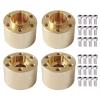 AMOGOT 4Pcs Brass Weights RC 12mm Hex Wheel Hub Adapters for 1.9/2.2inch Beadlock Wheel Rim Widen Adapter Axial Scx10 90046 Trx4 Wraith Gen7 Gen8 D90 CC01 1/10 RC Crawler (15mm W) view 1
