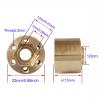 AMOGOT 4Pcs Brass Weights RC 12mm Hex Wheel Hub Adapters for 1.9/2.2inch Beadlock Wheel Rim Widen Adapter Axial Scx10 90046 Trx4 Wraith Gen7 Gen8 D90 CC01 1/10 RC Crawler (15mm W) view 2