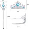 Vicloon Princess Dress Up Accessories, 2PCS Princess Crown and Wands for Little Girls, Jewelry Toy Gifts for Toddler Girls Christmas Party Cosplay Set for 3+ Years Old view 2