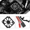 kingsea Motor Heatsink Mount Cooling Fan Cover, Aluminum Cooling Fan Motor Heatsink Compatible with Traxxas 1/8 4WD Sledge Monster RC Truck, Black view 3