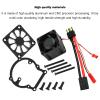 kingsea Motor Heatsink Mount Cooling Fan Cover, Aluminum Cooling Fan Motor Heatsink Compatible with Traxxas 1/8 4WD Sledge Monster RC Truck, Black view 4