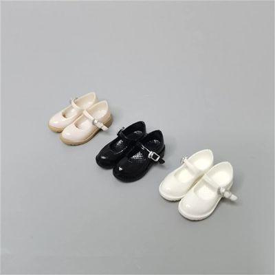 1/12 Scale Female Student Leather Shoes Flat Shoes Accessory for 6inch PH TBL JO Action Figure Body (Apricot, 1/12 Scale)