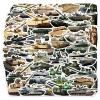 50PCS Military Stickers Pack for Kids, Tank Vinyl Waterproof Stickers, Army Tank Decals for Water Bottles Skateboard Laptop Luggage Party Supplies view 1