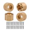 4pcs Brass Wheel Weights 15mm Wheel Hex Hub Widen Adapter for 1/10 RC Crawler 1.9in/2.2in Wheels Rim Axial SCX10 TRX4 Counterweight view 1