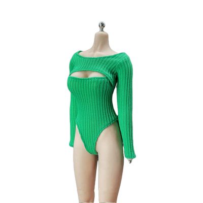 1/6 Scale Female Stretch Jumpsuit Bodysuit Clothes for 12inch PH TBL JO Action Figure Body (Green)