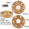 4pcs Brass Wheel Weights 6mm Wheel Hex Hub Widen Adapter for 1/10 RC Crawler 1.9in/2.2in Wheels Rim Axial SCX10 TRX4 Counterweight view 3