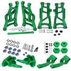 Rcarmumb Upgrades Part for 1/10 Rustler VXL 2wd/Stampede VXL 2wd,Alloy Front Rear Suspension A ArmsAlloy Steering Blocks Caster Blocks C-Hubs Stub Axle Carriers Left&Right,Green view 1