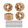 4pcs Brass Wheel Weights 12mm Wheel Hex Hub Widen Adapter for 1/10 RC Crawler 1.9in/2.2in Wheels Rim Axial SCX10 TRX4 Counterweight view 1