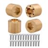 4pcs Brass Wheel Weights 18mm Wheel Hex Hub Widen Adapter for 1/10 RC Crawler 1.9in/2.2in Wheels Rim Axial SCX10 TRX4 Counterweight view 1