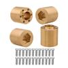 4pcs Brass Wheel Weights 22mm Wheel Hex Hub Widen Adapter for 1/10 RC Crawler 1.9in/2.2in Wheels Rim Axial SCX10 TRX4 Counterweight view 1