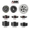 4pcs Brass Wheel Weights, 1/10 Brass Wheel Hex Hub Adapter for 1.9in / 2.2in Beadlock Wheel Rim RC Crawler Car Axial SCX10 Capra TRX4 TRX6 Weights (4pcs 9mm Brass Weights) view 4
