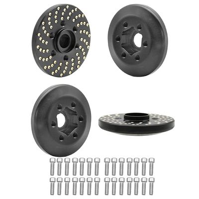 4pcs Brass Wheel Weights, 1/10 Brass Wheel Hex Hub Adapter for 1.9in / 2.2in Beadlock Wheel Rim RC Crawler Car Axial SCX10 Capra TRX4 TRX6 Weights (4pcs 6mm Brass Weights)