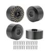 4pcs Brass Wheel Weights, 1/10 Brass Wheel Hex Hub Adapter for 1.9in / 2.2in Beadlock Wheel Rim RC Crawler Car Axial SCX10 Capra TRX4 TRX6 Weights (4pcs 22mm Brass Weights) view 1