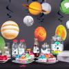 28Pcs Outer Space Baby Shower Water Bottle Labels, Solar System Welcome Baby Water Bottle Wrappers for Gender Reveal Decor - Personalized Astronaut Label Supplies view 2