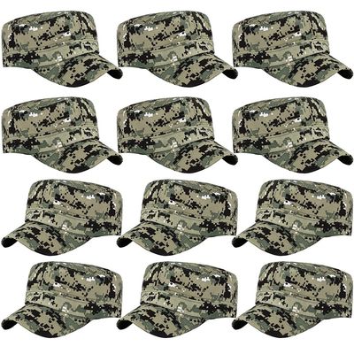ZffXH 12 pcs Birthday Party Decorations Hats for Kids,Army Military Soldier Favors Hat,Camo Costume Hunting Helmet Cap