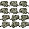 ZffXH 12 pcs Birthday Party Decorations Hats for Kids,Army Military Soldier Favors Hat,Camo Costume Hunting Helmet Cap view 1