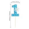 1Pc Snowflake Number 1 Cake Topper Glitter Snowflake One 1st Birthday Party Cake Pick Winter Theme Baby Shower Kids First Birthday Party Cake Decorations Supplies Blue view 2