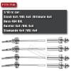 Rcarmumb Upgrades Part Drive Shaft CVD for 1/10 Slash 4X4/Stampede 4X4/Rustler 4X4/Hoss 4X4 RC 4WD,4PCS Front Rear Stainless Steel CVD #45 Axle with Red Hex,Silver view 2