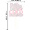 1Pcs Baby It's Cold Outside Cake Topper Glitter Winter Snowflake Baby Shower Cake Pick for Winter Snowflake Baby Shower Kids Birthday Party Cake Decorations Supplies Pink view 2