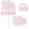 1Pcs Baby It's Cold Outside Cake Topper Glitter Winter Snowflake Baby Shower Cake Pick for Winter Snowflake Baby Shower Kids Birthday Party Cake Decorations Supplies Pink view 3