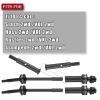 Rcarmumb Upgrades Part Rear Drive Shaft CVD & Front Axles for 1/10 Rustler VXL 2WD,Stampede VXL 2WD,Slash VXL 2WD,Hoss VXL 2WD,Stainless Steel #45 Drive Shaft with Hex,Black view 2