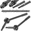 Rcarmumb Upgrades Part Rear Drive Shaft CVD & Front Axles for 1/10 Rustler VXL 2WD,Stampede VXL 2WD,Slash VXL 2WD,Hoss VXL 2WD,Stainless Steel #45 Drive Shaft with Hex,Black view 3