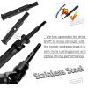 Rcarmumb Upgrades Part for 1/10 Stampede VXL 2WD,Rustler VXL 2WD,Slash VXL 2WD,Hoss VXL 2WD,Rear Stainless Steel Drive Shaft CVD Front Axles #45 Driveshaft with Hex,Black view 3