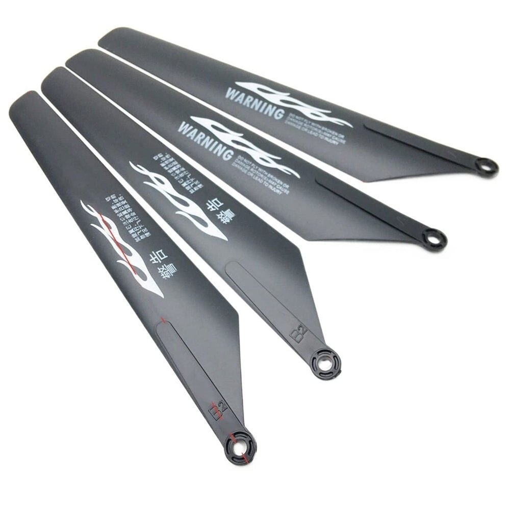 DKNTZO RC Helicopter Blade, 24.5cm Main Proepeller Blades Props Rotors A B Fan Paddles, 8pcs 4A4B, for RC Toys Helicopter Airplane Spare Parts Accessories